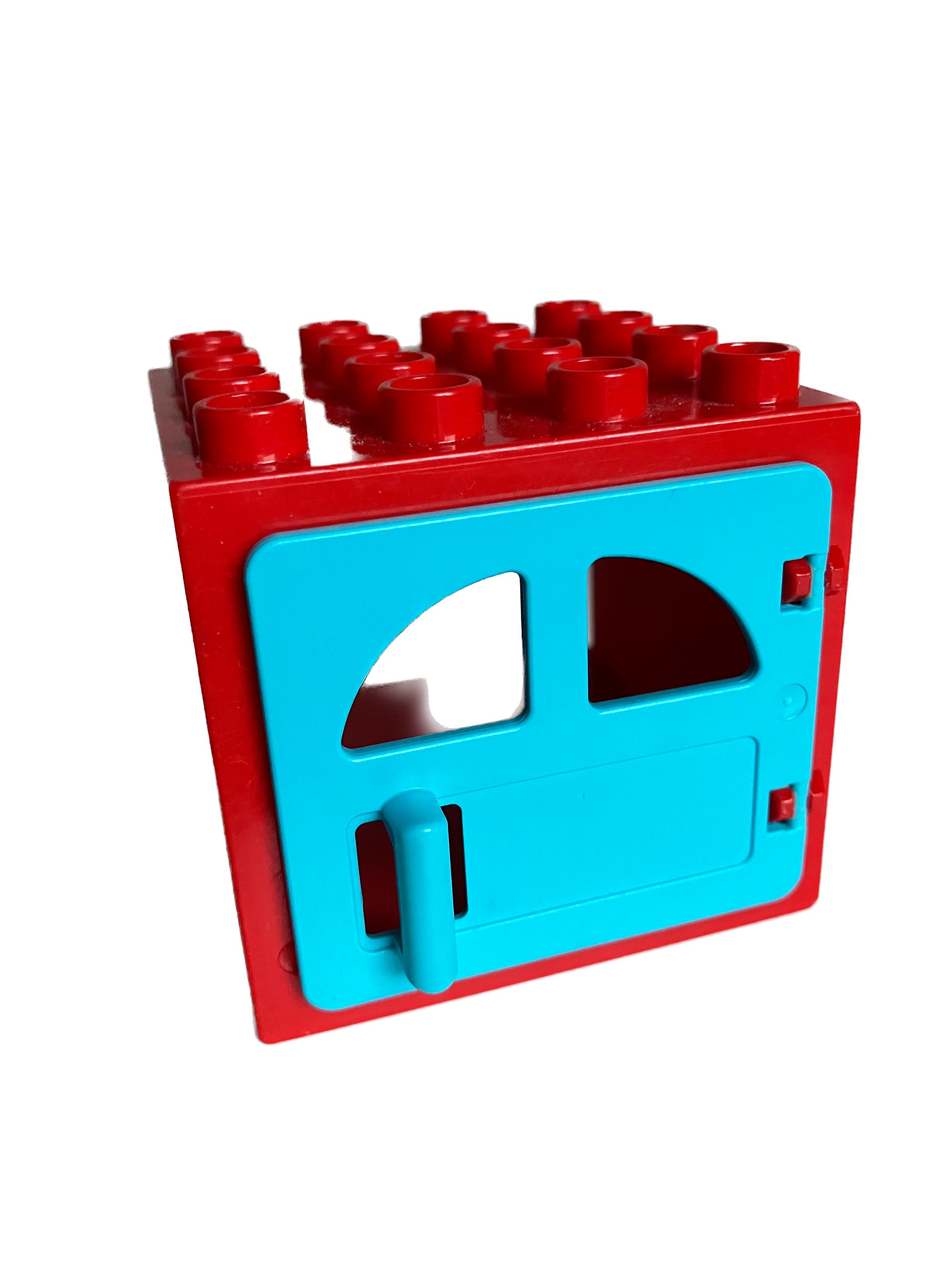 Lego Duplo okno červenotyrkysové